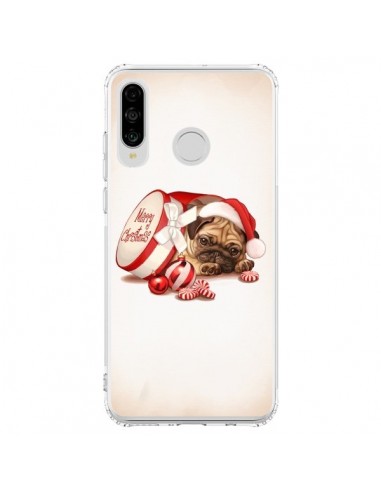 Coque Huawei P30 Lite Chien Dog Pere Noel Christmas Boite - Maryline Cazenave