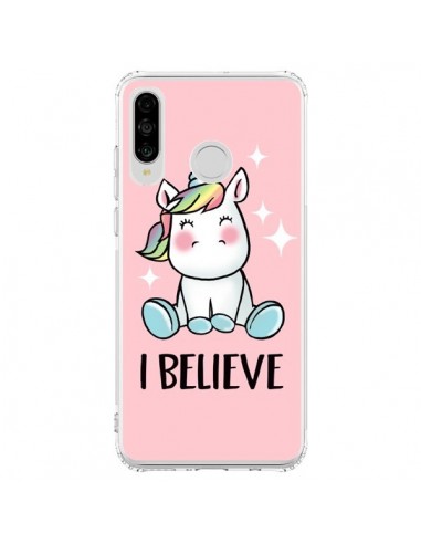 Coque Huawei P30 Lite Licorne I Believe - Maryline Cazenave