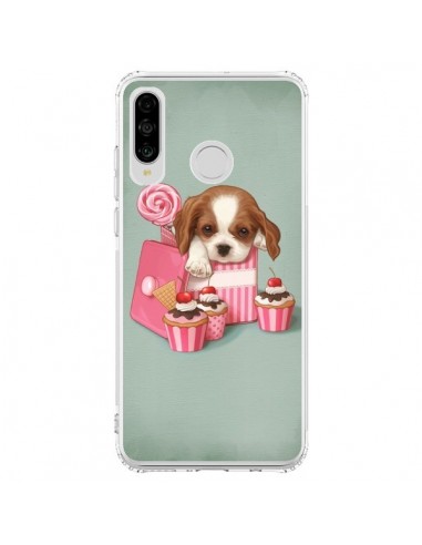 Coque Huawei P30 Lite Chien Dog Cupcake Gateau Boite - Maryline Cazenave