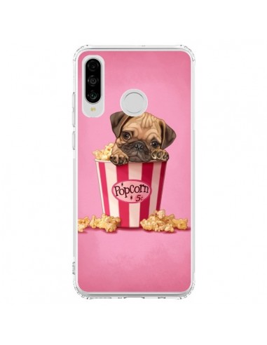 Coque Huawei P30 Lite Chien Dog Popcorn Film - Maryline Cazenave
