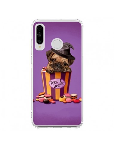 Coque Huawei P30 Lite Chien Dog Halloween Sorciere Bonbon - Maryline Cazenave