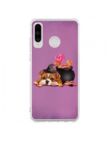 Coque Huawei P30 Lite Chien Dog Halloween Sorciere Chaudron Bonbon - Maryline Cazenave