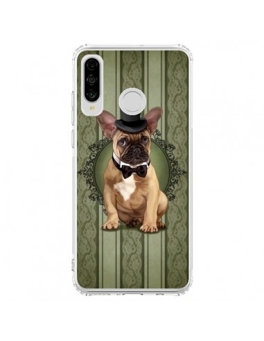 Coque Huawei P30 Lite Chien Dog Bulldog Noeud Papillon Chapeau - Maryline Cazenave