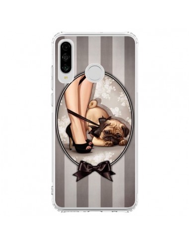 Coque Huawei P30 Lite Lady Noir Noeud Papillon Chien Dog Luxe - Maryline Cazenave