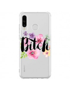 Coque Huawei P30 Lite Bitch Flower Fleur Transparente -...