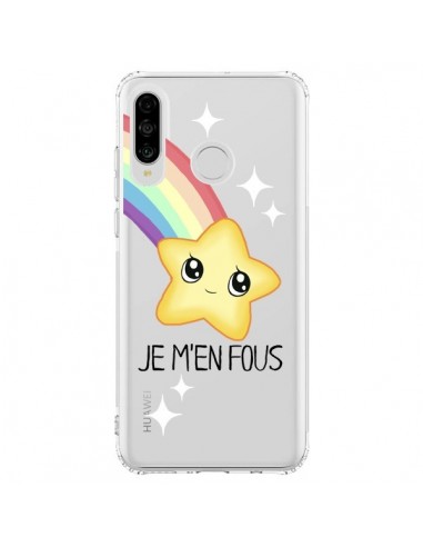 Coque Huawei P30 Lite Etoile Je M'en Fous Transparente - Maryline Cazenave