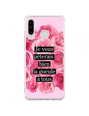 Coque Huawei P30 Lite Je vous pèterais Fleurs - Maryline Cazenave