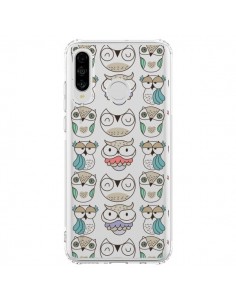 Coque Huawei P30 Lite Chouettes Owl Hibou Transparente -...