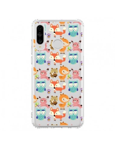 Coque Huawei P30 Lite Renard Ecureuil Lapin Hibou Transparente - Maria Jose Da Luz